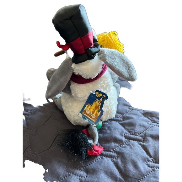 DISNEY World Theme Park Eeyore Snowman Christmas Beanbag Plush 2003 Vintage - Picture 3 of 7